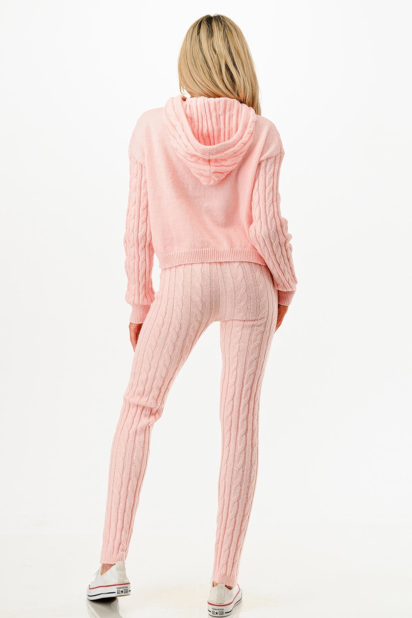 Cable Hoodie Sweater 2pcs Set - Tigbul's Variety Fashion Shop