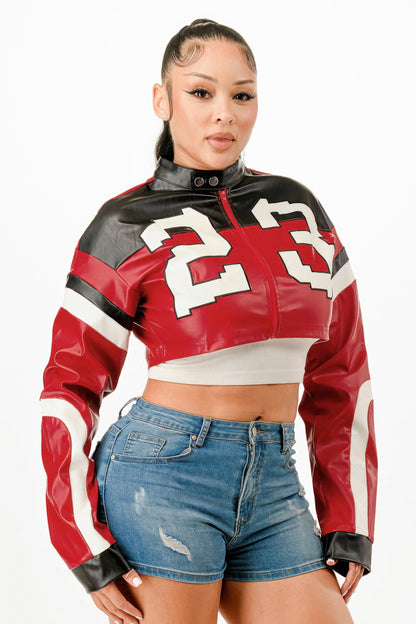 Cropped Moto Jacket - Tigbul's Variety Fashion Shop