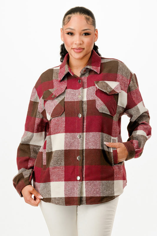 Flannel Jacket - Tigbul's Variety Fashion Shop