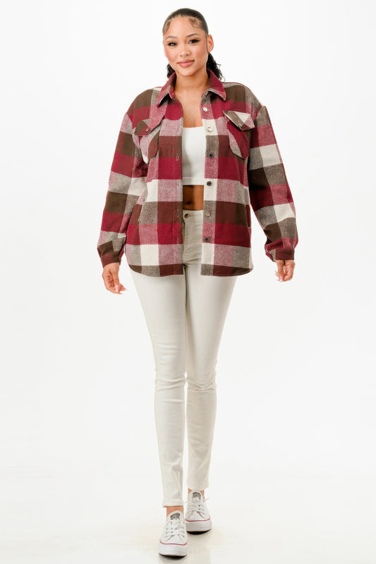 Flannel Jacket - Tigbul's Variety Fashion Shop
