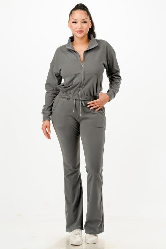Soft Zipup Track Suit Set - Tigbul's Variety Fashion Shop