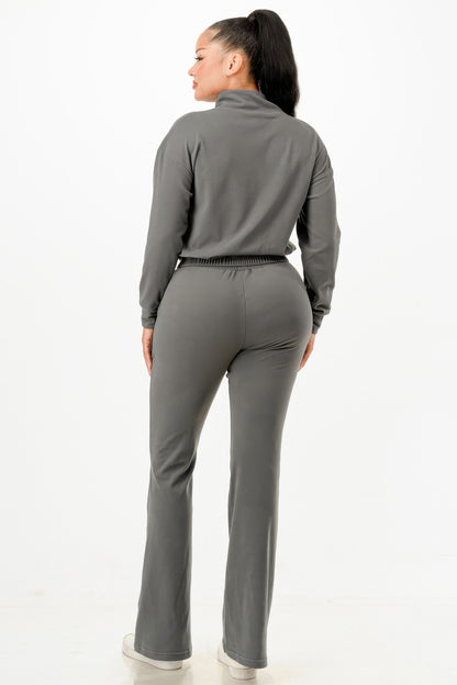 Soft Zipup Track Suit Set - Tigbul's Variety Fashion Shop