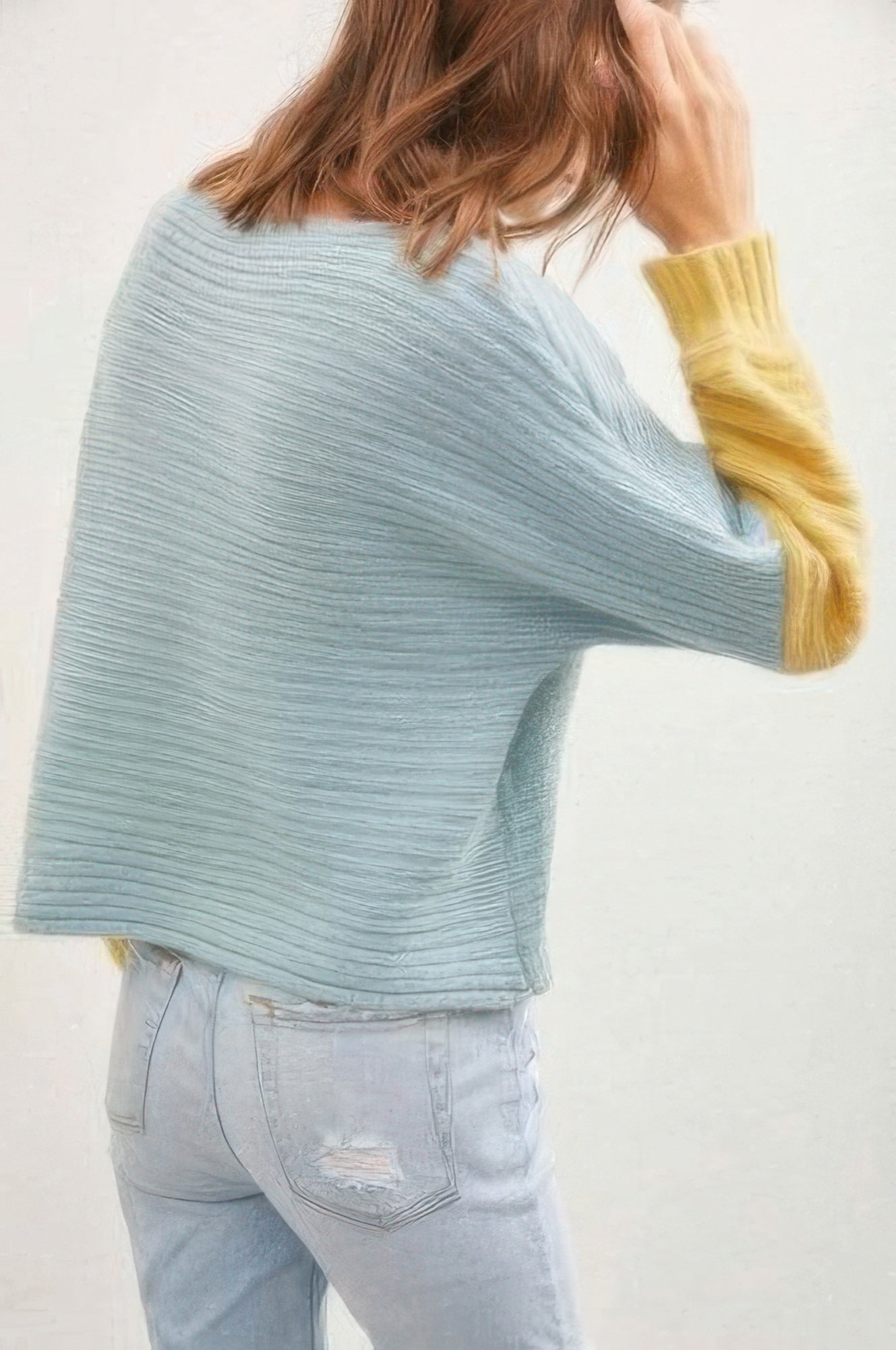 Boat Neckline Color Block Sweater - Tigbul's Variety Fashion Shop