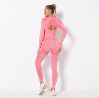 Seamless Long Sleeve Yoga Set - Tigbul's Variety Fashion Shop