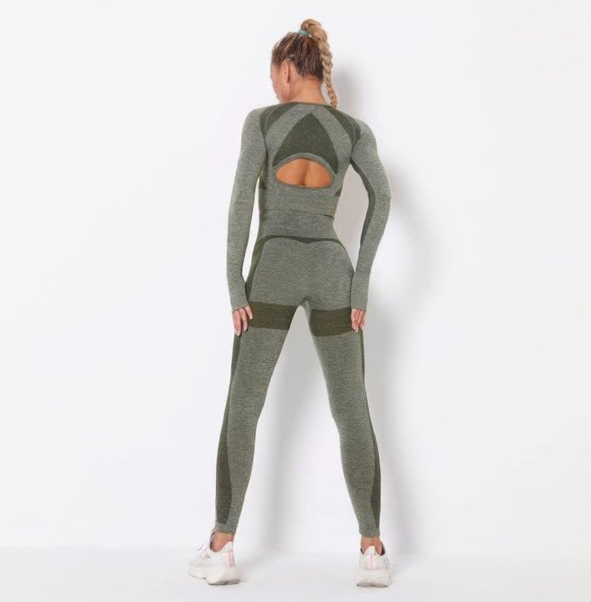 Seamless Long Sleeve Yoga Set - Tigbul's Variety Fashion Shop