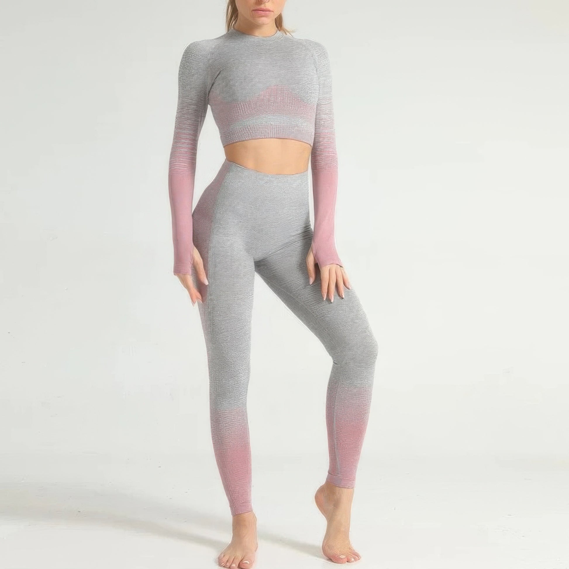Stripe Seamless Yoga Set - Tigbul's Variety Fashion Shop