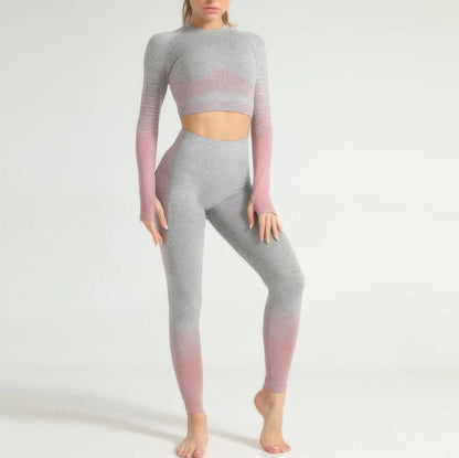 Stripe Seamless Yoga Set - Tigbul's Variety Fashion Shop