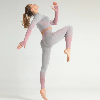 Stripe Seamless Yoga Set - Tigbul's Variety Fashion Shop