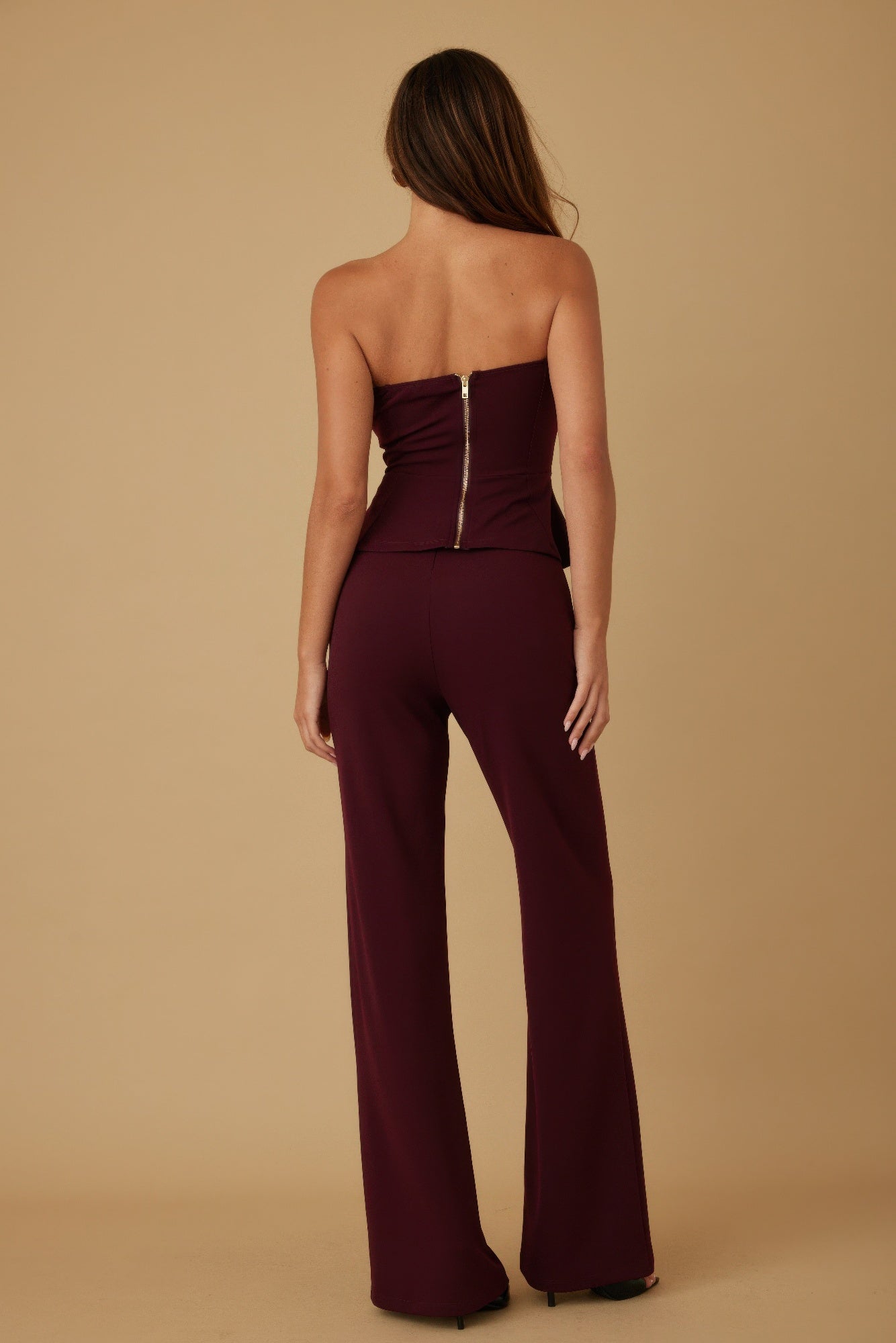 Scrunched Golden Stone Strapless Sets - Tigbul's Variety Fashion Shop
