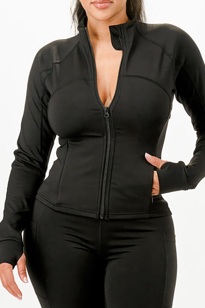 Active Jacket And Legging Set - Tigbul's Variety Fashion Shop