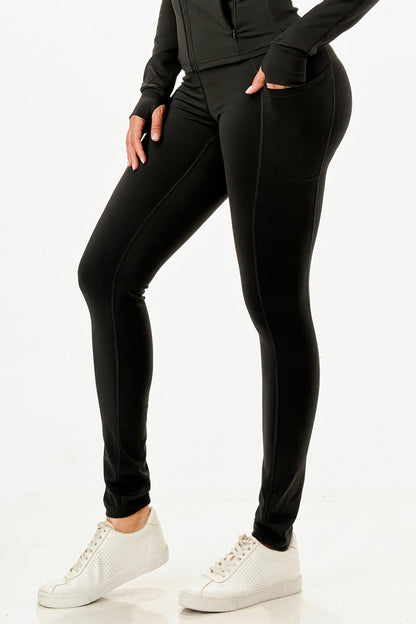 Active Jacket And Legging Set - Tigbul's Variety Fashion Shop