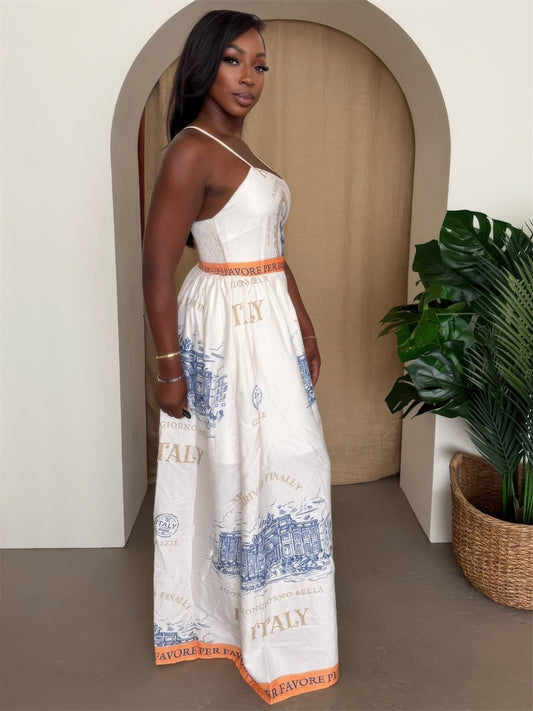 Italian Escape Maxi Dress - Tigbul's Variety Fashion Shop