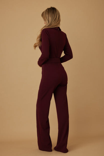 Blazer Suit Long Sleeve Jumpsuit - Tigbul's Variety Fashion Shop