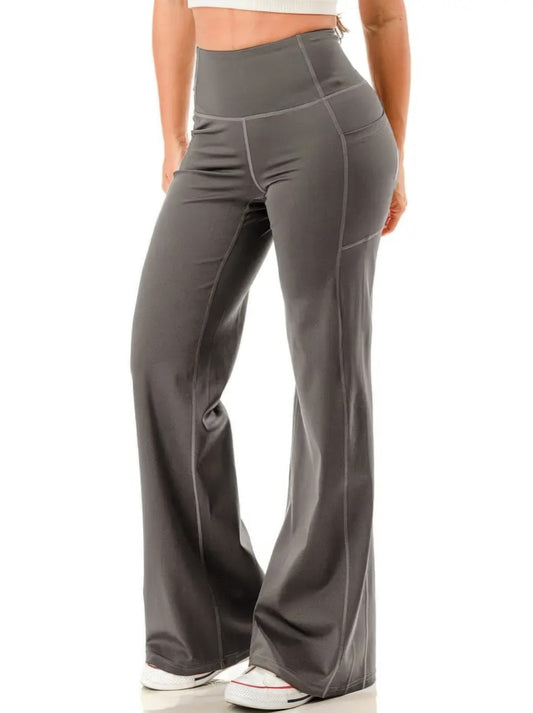 Wide Leg Flare Yoga Pants - Tigbul's Variety Fashion Shop