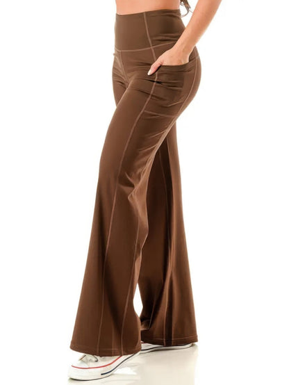 Wide Leg Flare Yoga Pants - Tigbul's Variety Fashion Shop