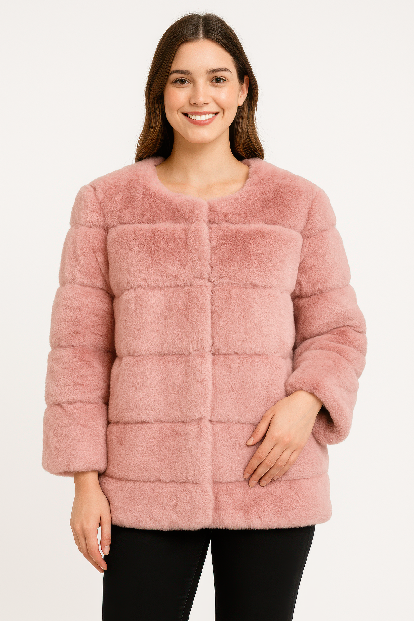 Plush Camel Faux Fur Jacket - Tigbul's Variety Fashion Shop