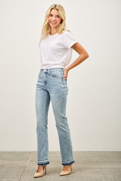 Mid Rise Flare With Released Hem - Tigbul's Variety Fashion Shop