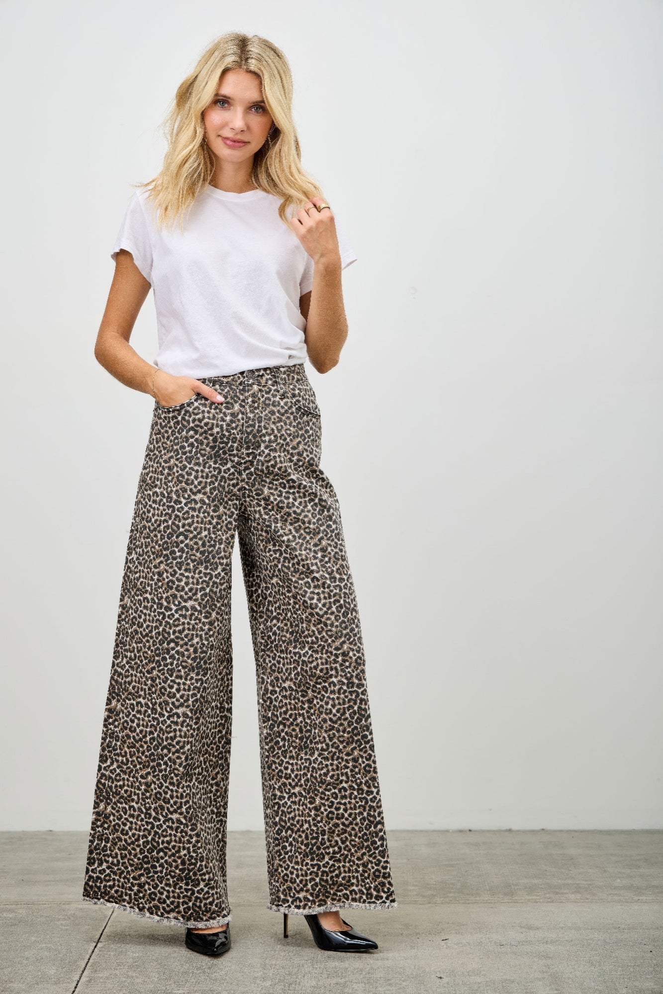 Leopard Super High Rise Wide Leg With Stretch - Tigbul's Variety Fashion Shop