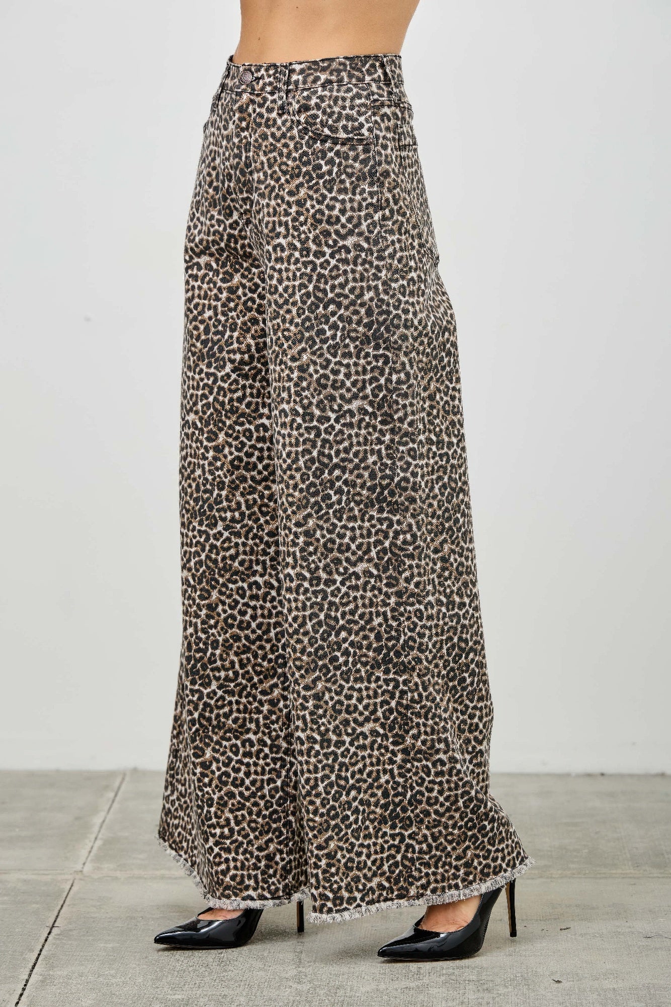 Leopard Super High Rise Wide Leg With Stretch - Tigbul's Variety Fashion Shop