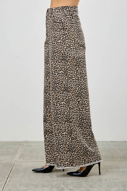 Leopard Super High Rise Wide Leg With Stretch - Tigbul's Variety Fashion Shop