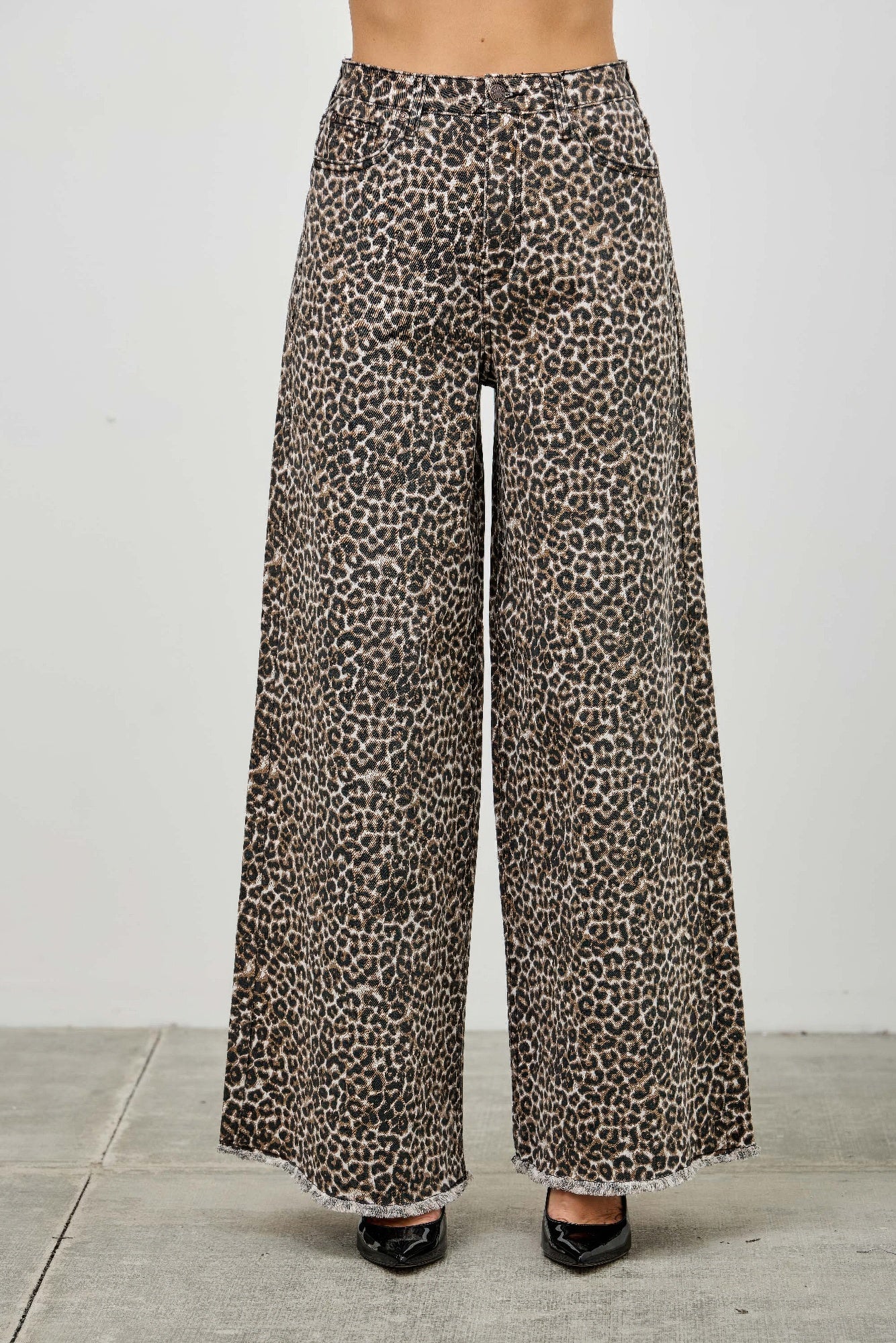 Leopard Super High Rise Wide Leg With Stretch - Tigbul's Variety Fashion Shop