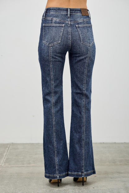 High Rise Boot Cut With Seam Detail - Tigbul's Variety Fashion Shop