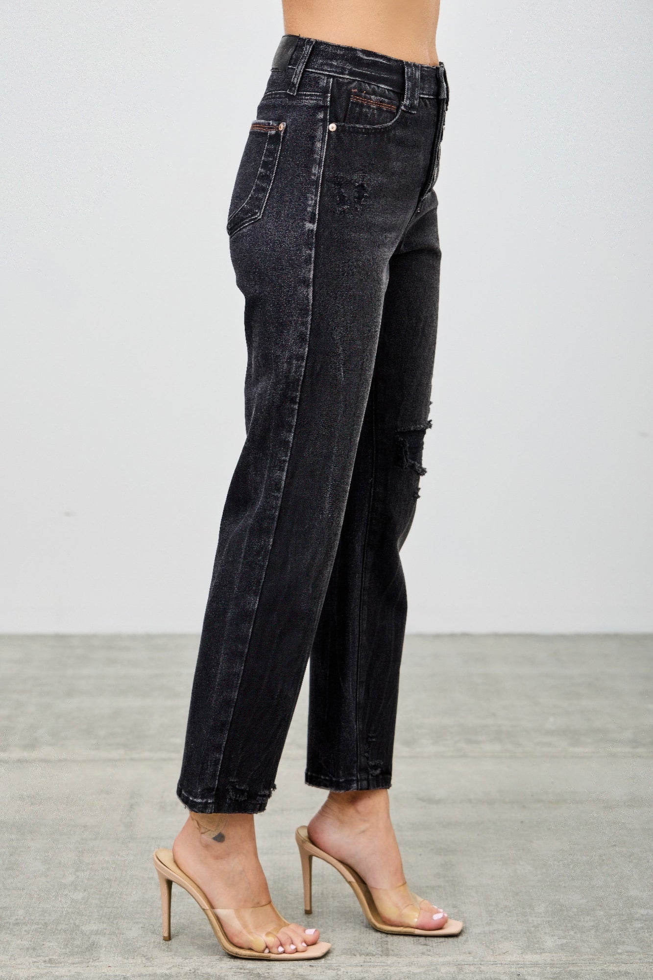 High Rise Slim Fit With Button Fly - Tigbul's Variety Fashion Shop