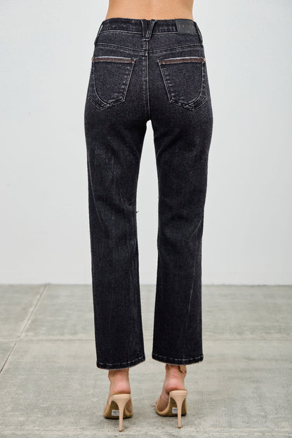 High Rise Slim Fit With Button Fly - Tigbul's Variety Fashion Shop