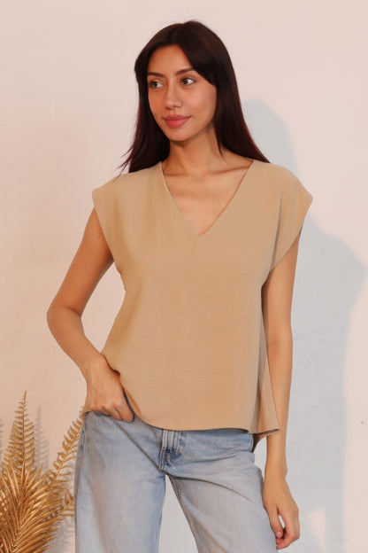 Matte Crepe Low Back Loose Top - Tigbul's Variety Fashion Shop