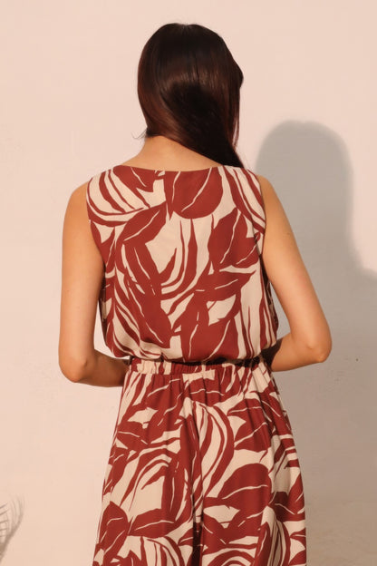 Lucca Leaf Bubble Crop Top - Tigbul's Variety Fashion Shop