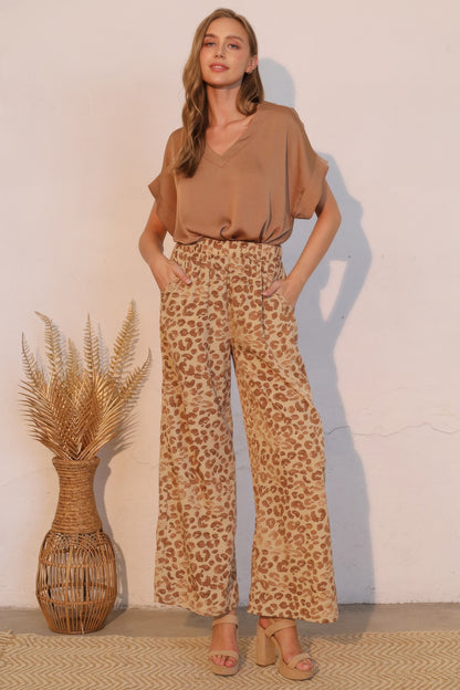 Washed Poly Silk V-neck Tee - Tigbul's Variety Fashion Shop