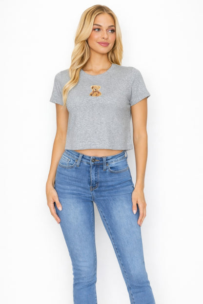 Teddy Bear Crop Top - Tigbul's Variety Fashion Shop