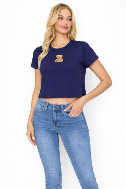 Teddy Bear Crop Top - Tigbul's Variety Fashion Shop
