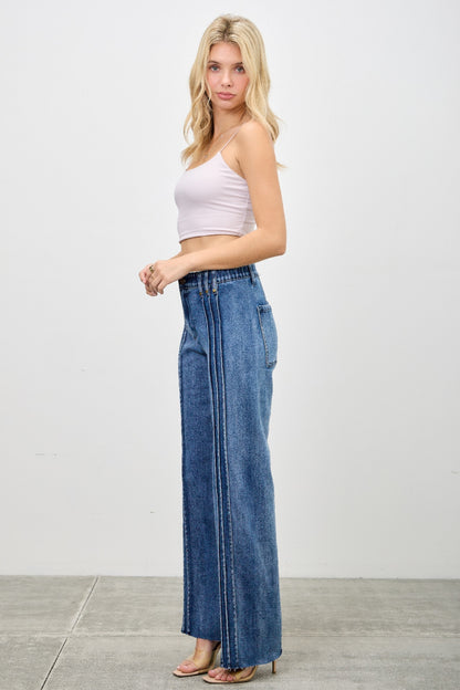 High Rise Straight With Front Lines - Tigbul's Variety Fashion Shop