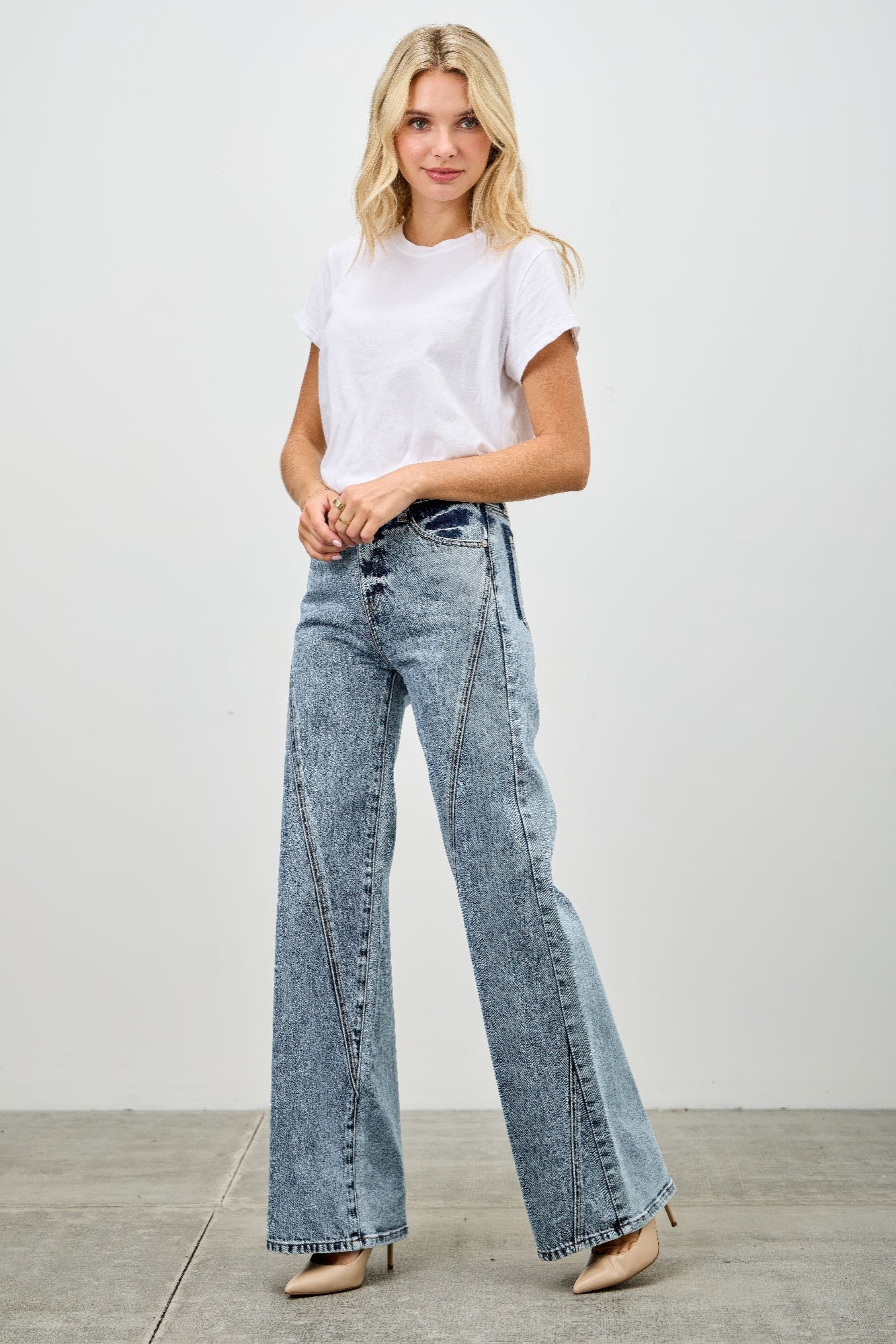 High Rise Relaxed Straight With Seam Detail - Tigbul's Variety Fashion Shop