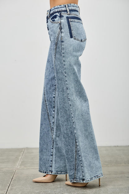 High Rise Relaxed Straight With Seam Detail - Tigbul's Variety Fashion Shop