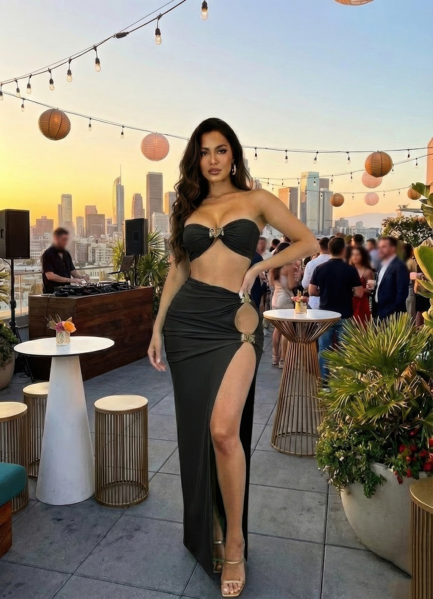 Two-piece Matching Skirt Set,bandeau-style - Tigbul's Variety Fashion Shop