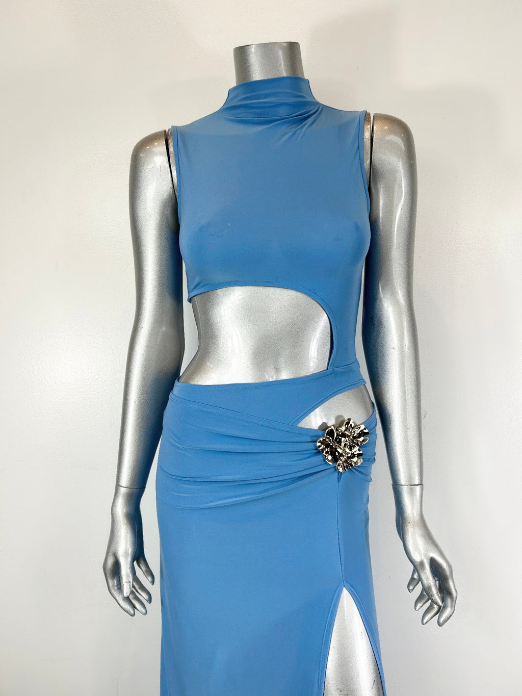 Sleeveless, High-neck Top Skirt Set - Tigbul's Variety Fashion Shop
