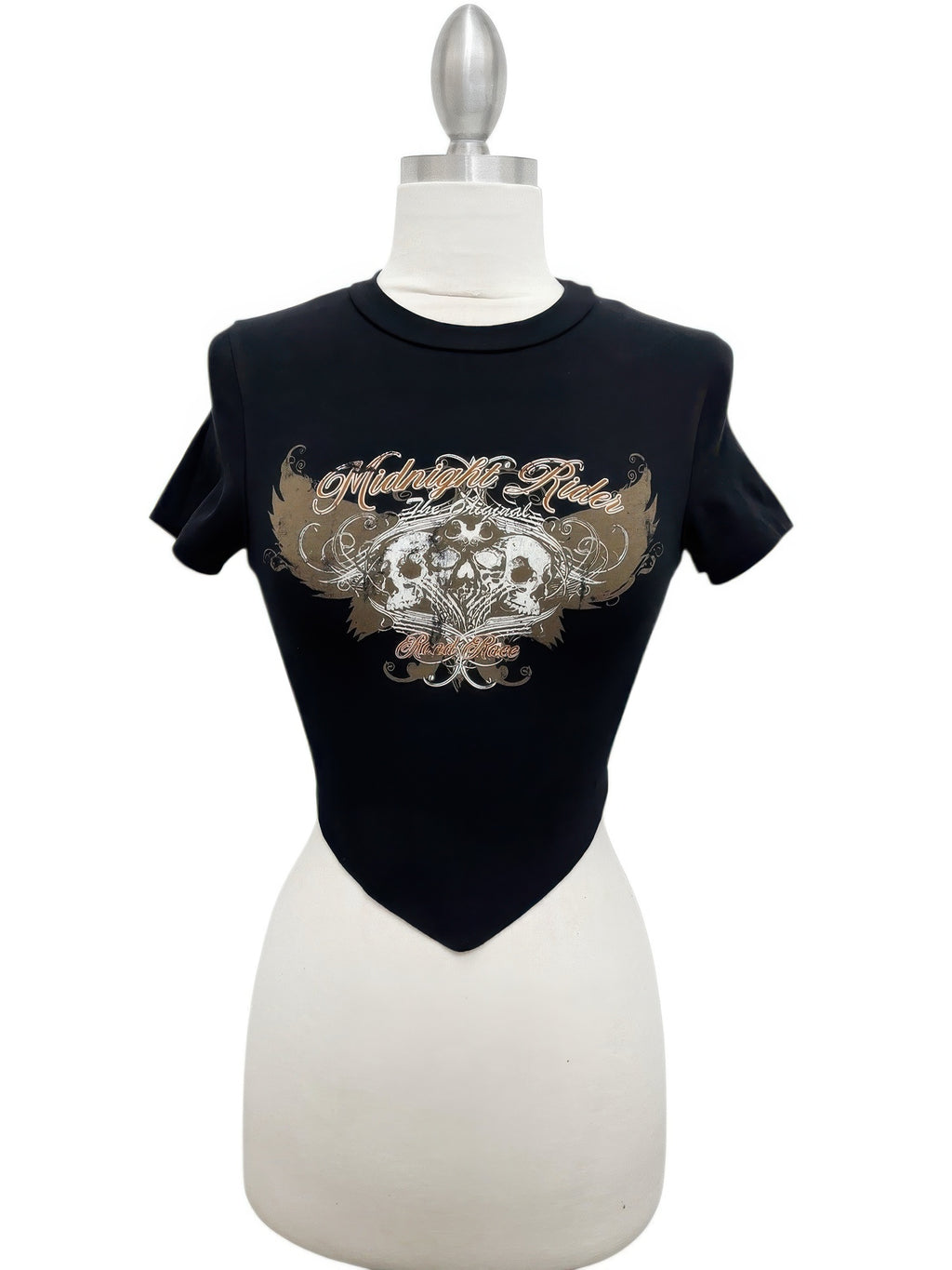 Midnight Rider Graphic Cropped Tee - Tigbul's Variety Fashion Shop