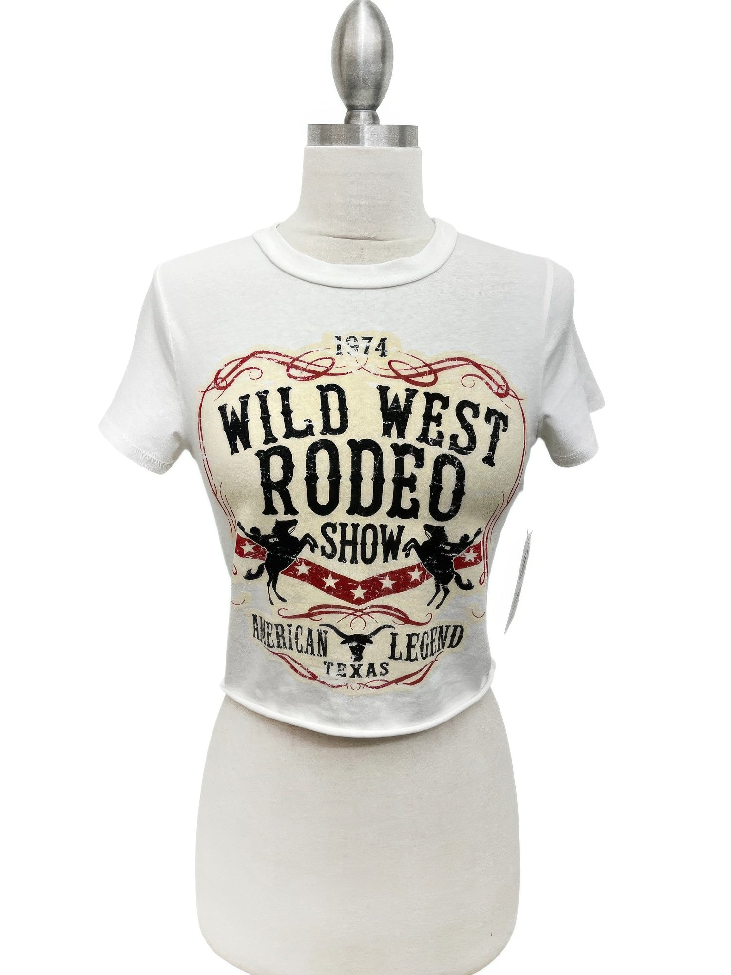 Wild West Rodeo Graphic Crop Tee - Tigbul's Variety Fashion Shop