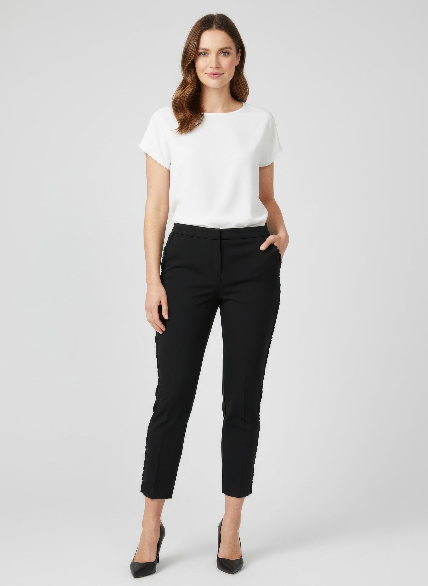 Zac & Rachel Solid Ankle Pants - Tigbul's Variety Fashion Shop
