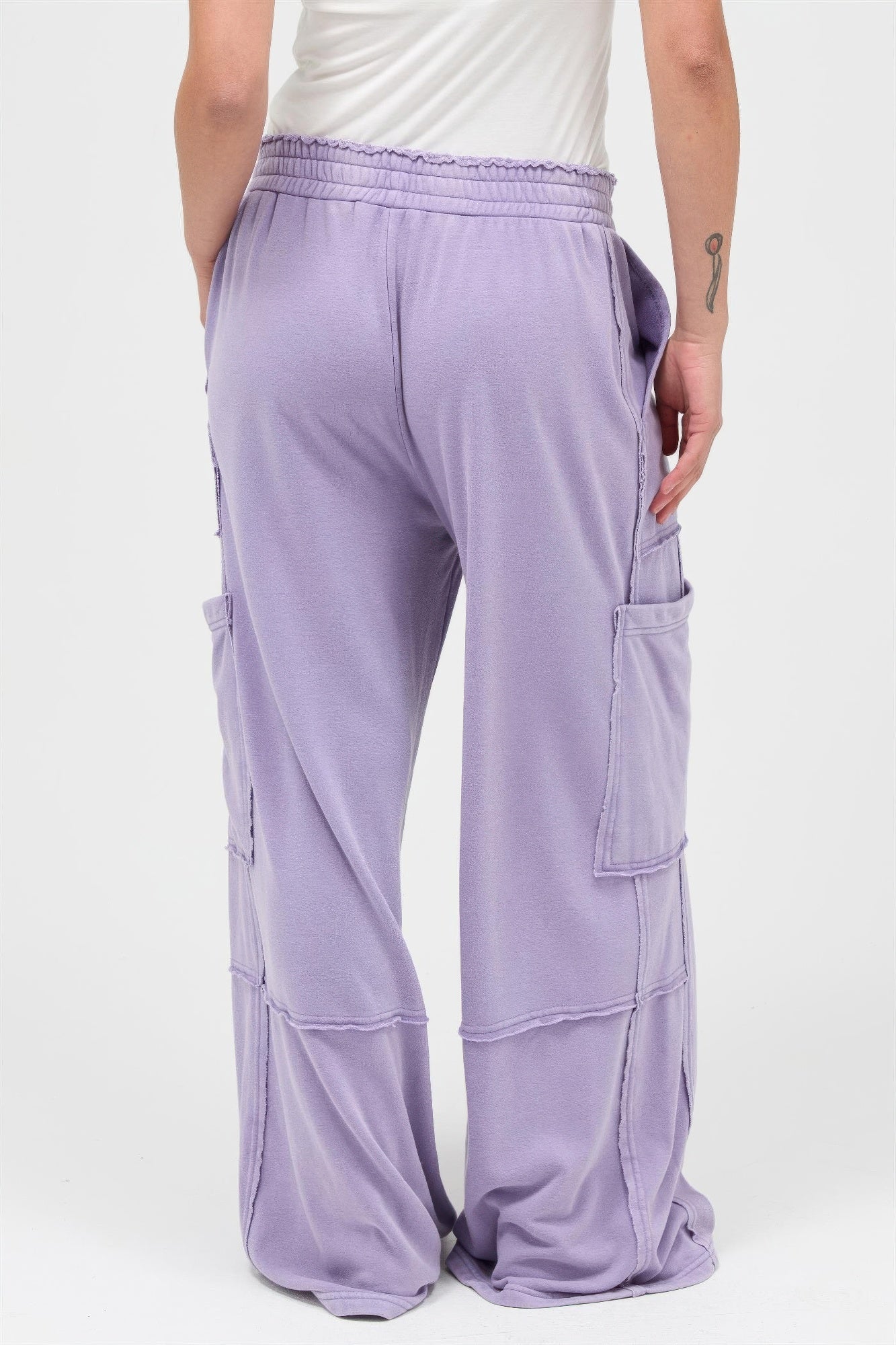 Mineral Wash Wide Leg Cargo Pants - Tigbul's Variety Fashion Shop