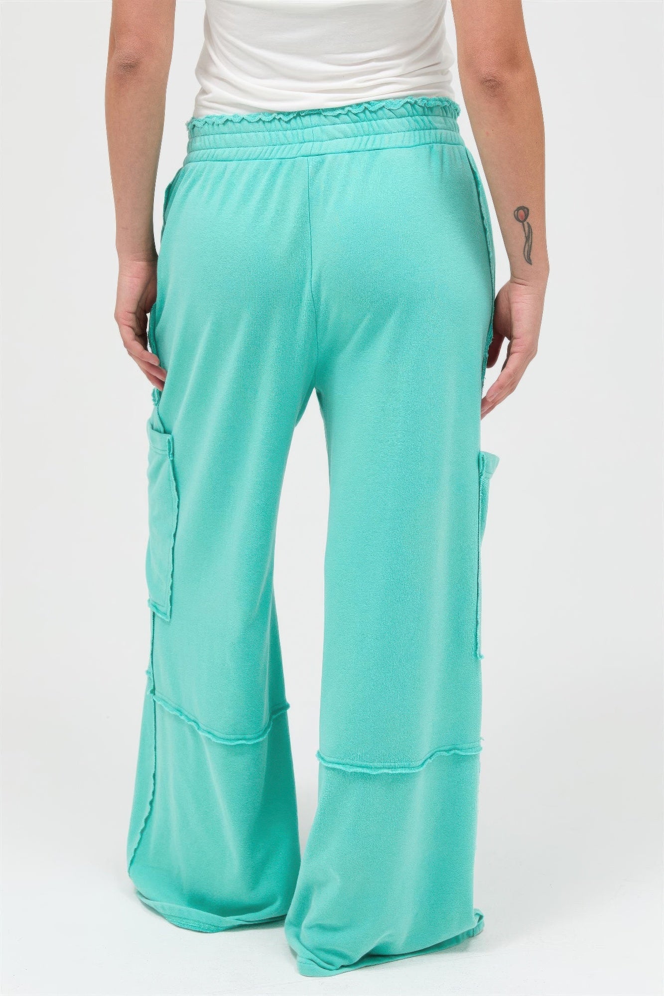 Mineral Wash Wide Leg Cargo Pants - Tigbul's Variety Fashion Shop
