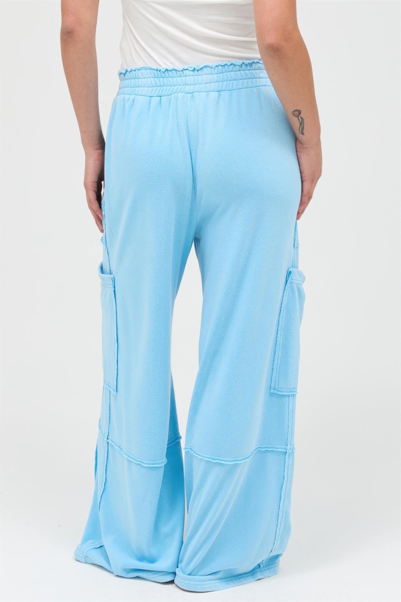 Mineral Wash Wide Leg Cargo Pants - Tigbul's Variety Fashion Shop