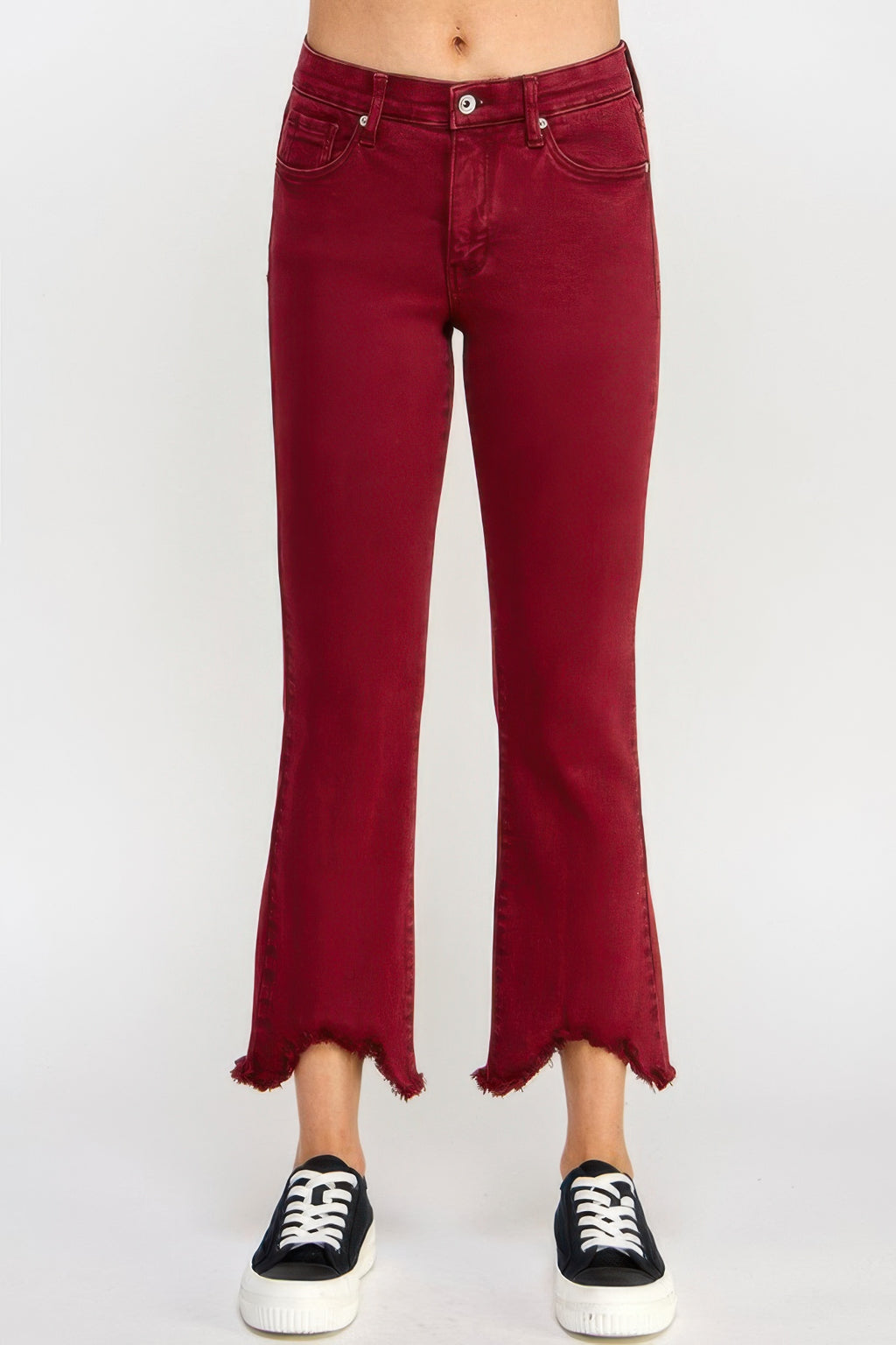 Mid Rise Stretch Tummy Control Kick Flare - Tigbul's Variety Fashion Shop