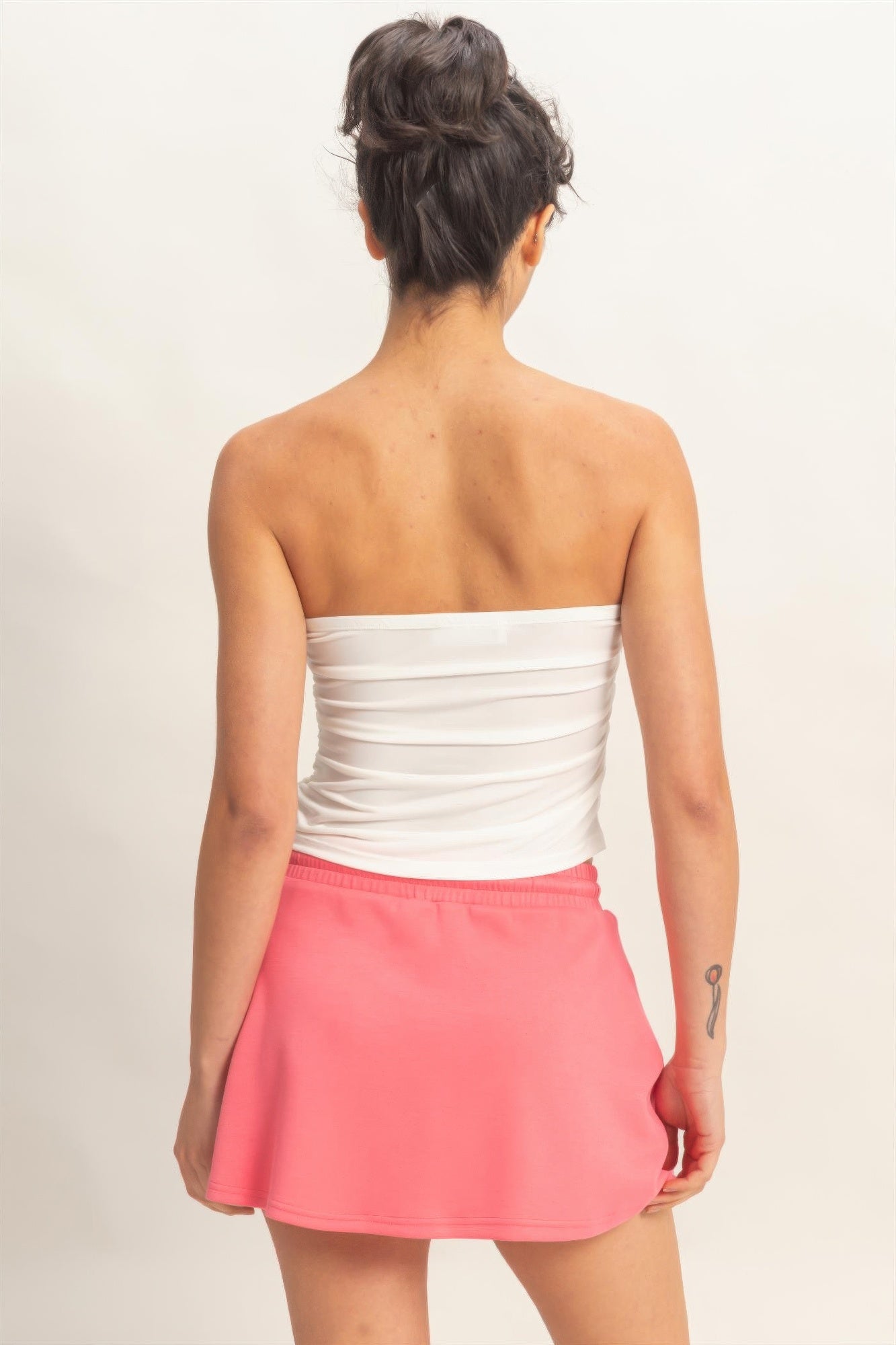 Ruched Bandeau Tube Top - Tigbul's Variety Fashion Shop