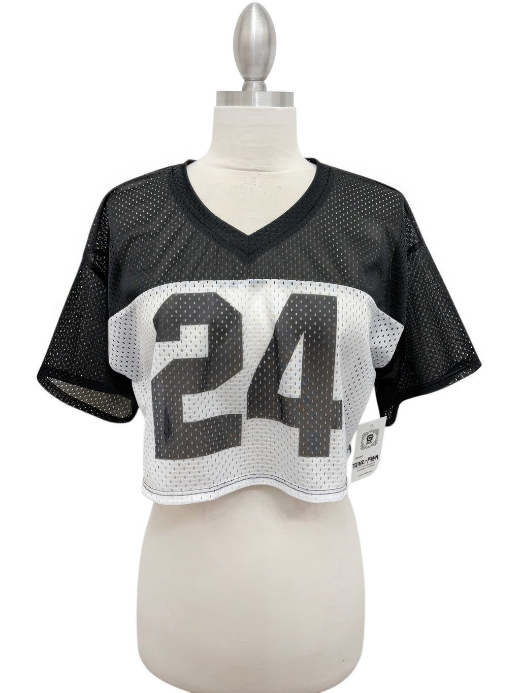 Varsity 24 Mesh Crop Jersey Top - Tigbul's Variety Fashion Shop