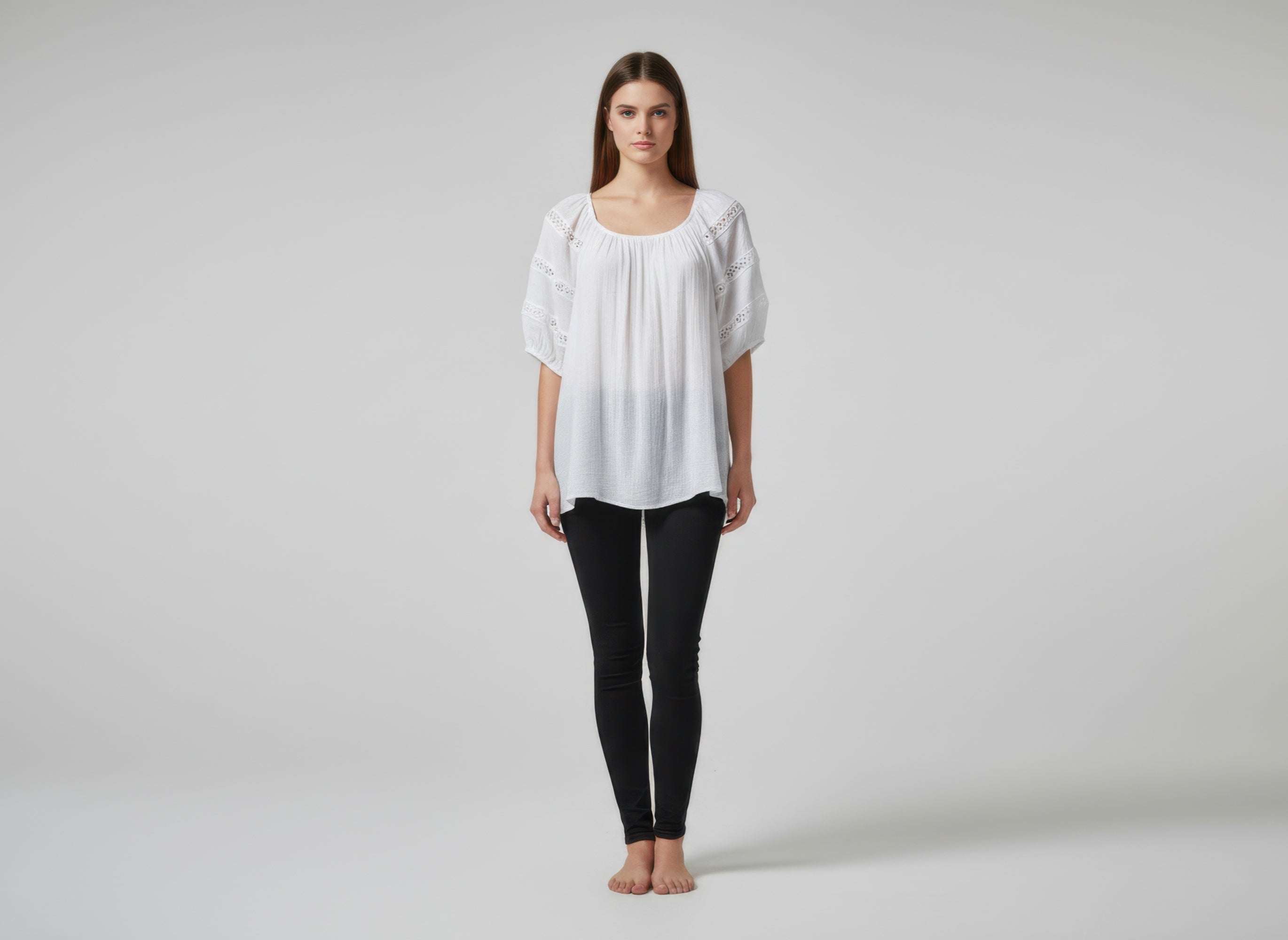 Unique Spectrum Solid Short Sleeve Blouse - Tigbul's Variety Fashion Shop