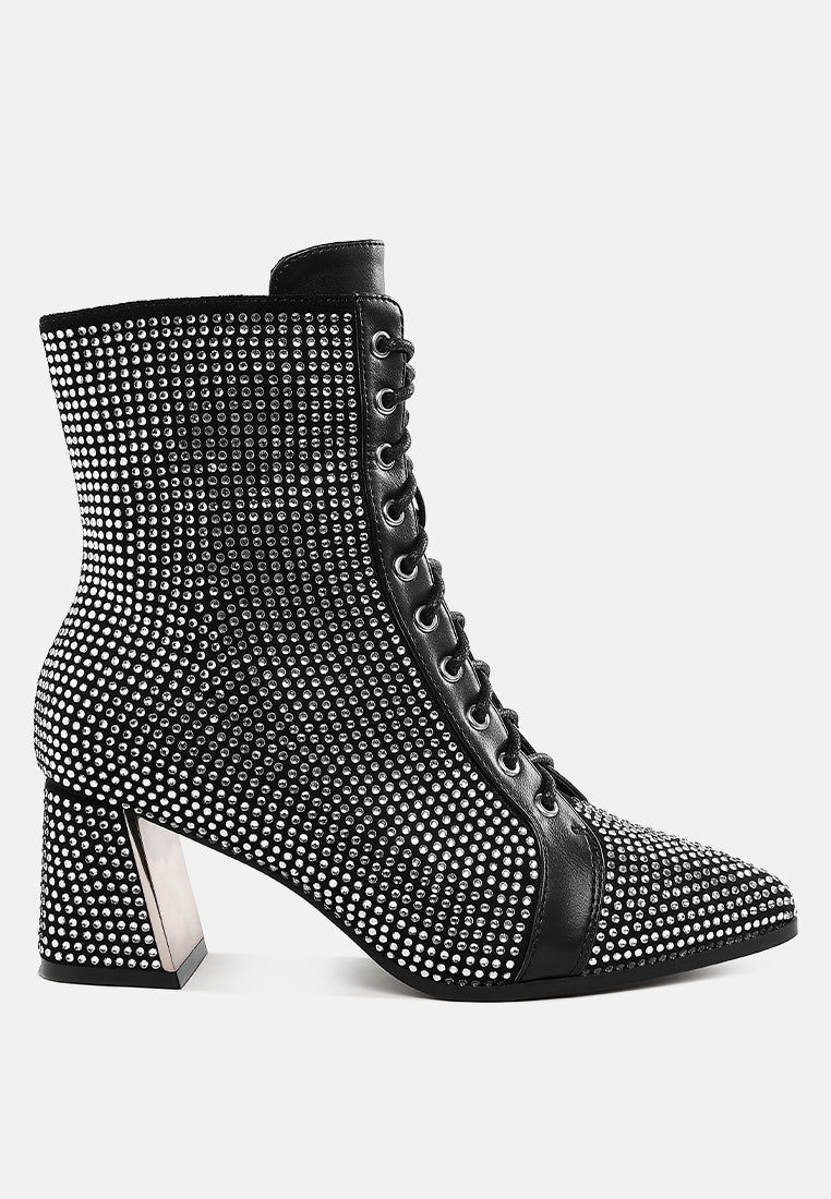 Calla Rhinestone Embellished Ankle Boots