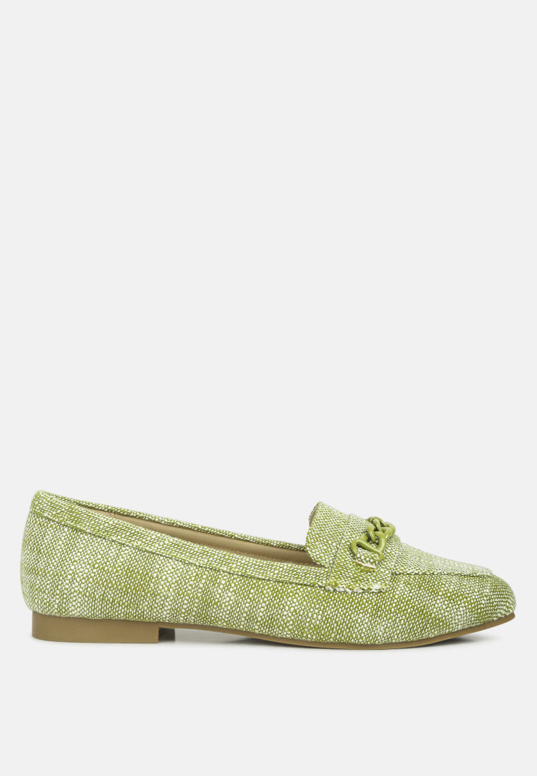 Abeera Chain Embellished Loafers - Tigbul's Variety Fashion Shop